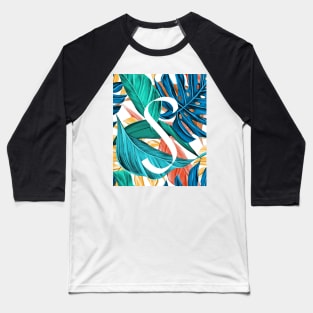 Tropical Alphabet “S” Baseball T-Shirt